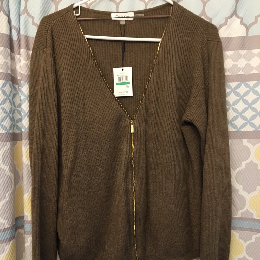 New Calvin Klein zip up sweater